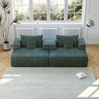 Canapé-lit simple en chenille avec coussin de dossier