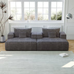 Canapé-lit simple en chenille avec coussin de dossier