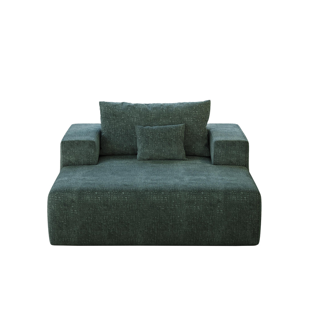 Canapé-lit simple en chenille avec coussin de dossier