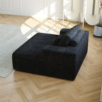 Canapé-lit simple en chenille avec coussin de dossier