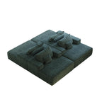 Canapé-lit simple en chenille avec coussin de dossier