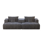 Canapé-lit simple en chenille avec coussin de dossier