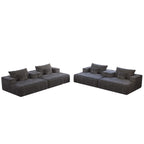 Canapé-lit simple en chenille avec coussin de dossier