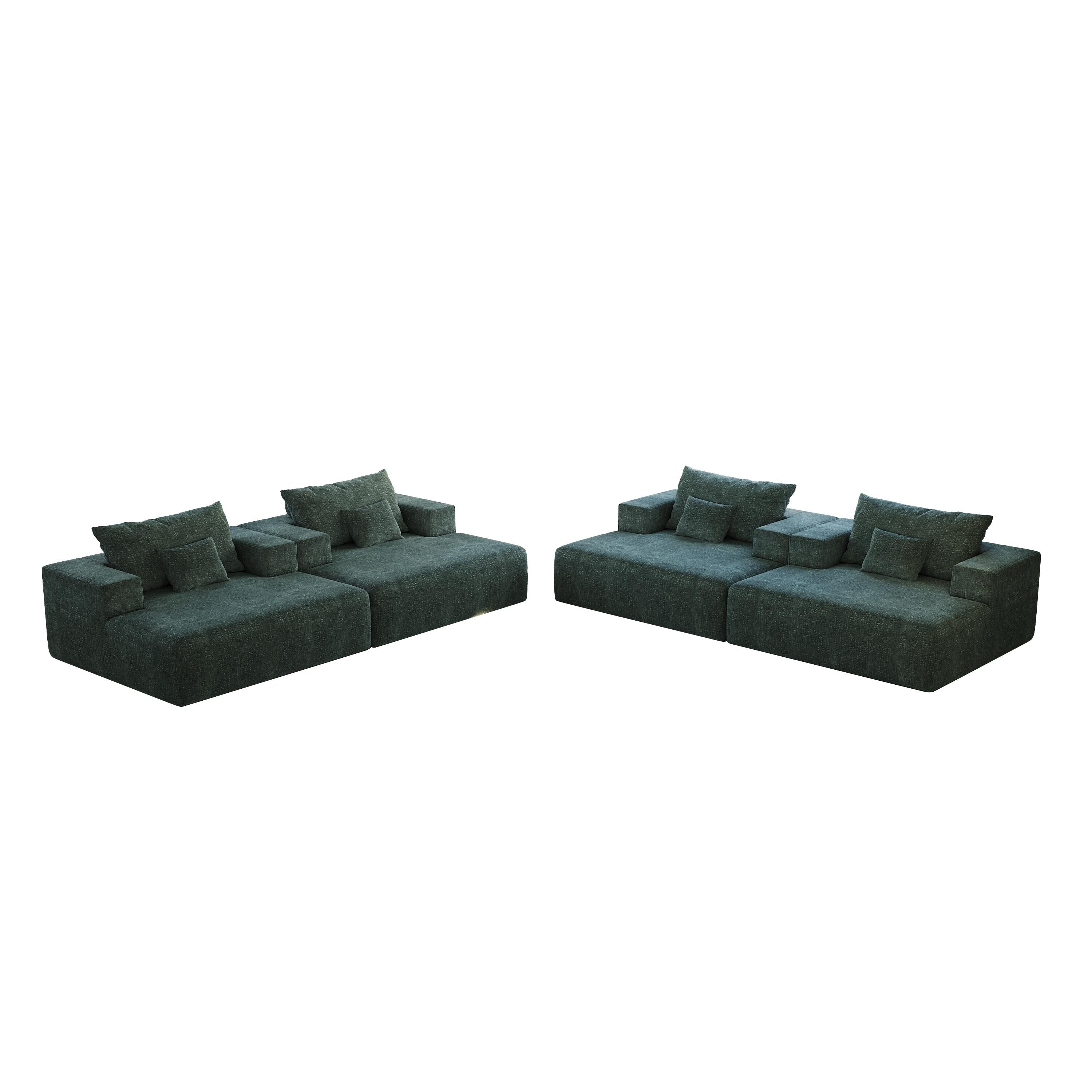 Canapé-lit simple en chenille avec coussin de dossier