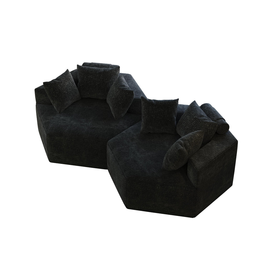 Canapé-lit simple en chenille avec coussin de dossier