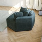 Canapé-lit simple en chenille avec coussin de dossier