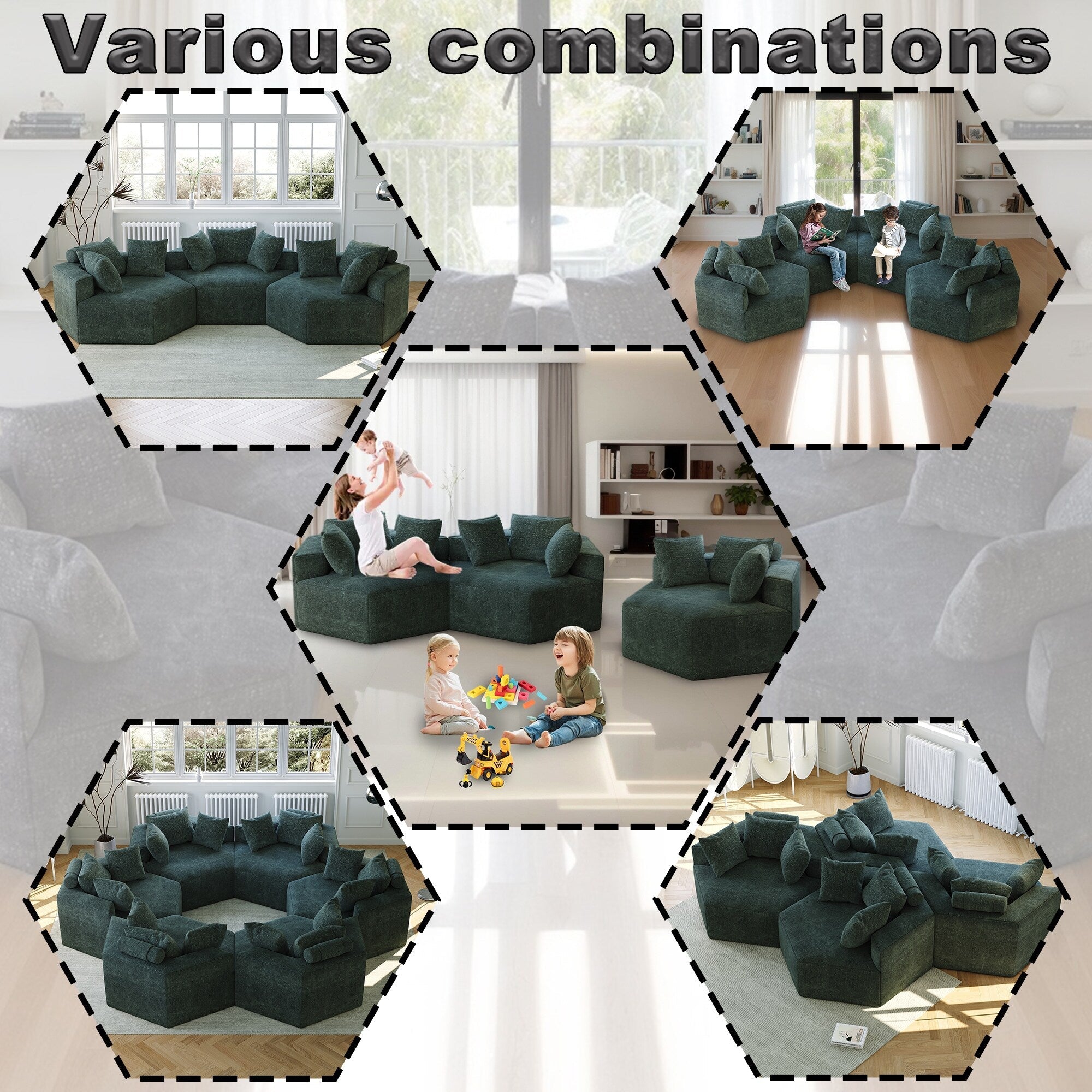 Canapé-lit simple en chenille avec coussin de dossier