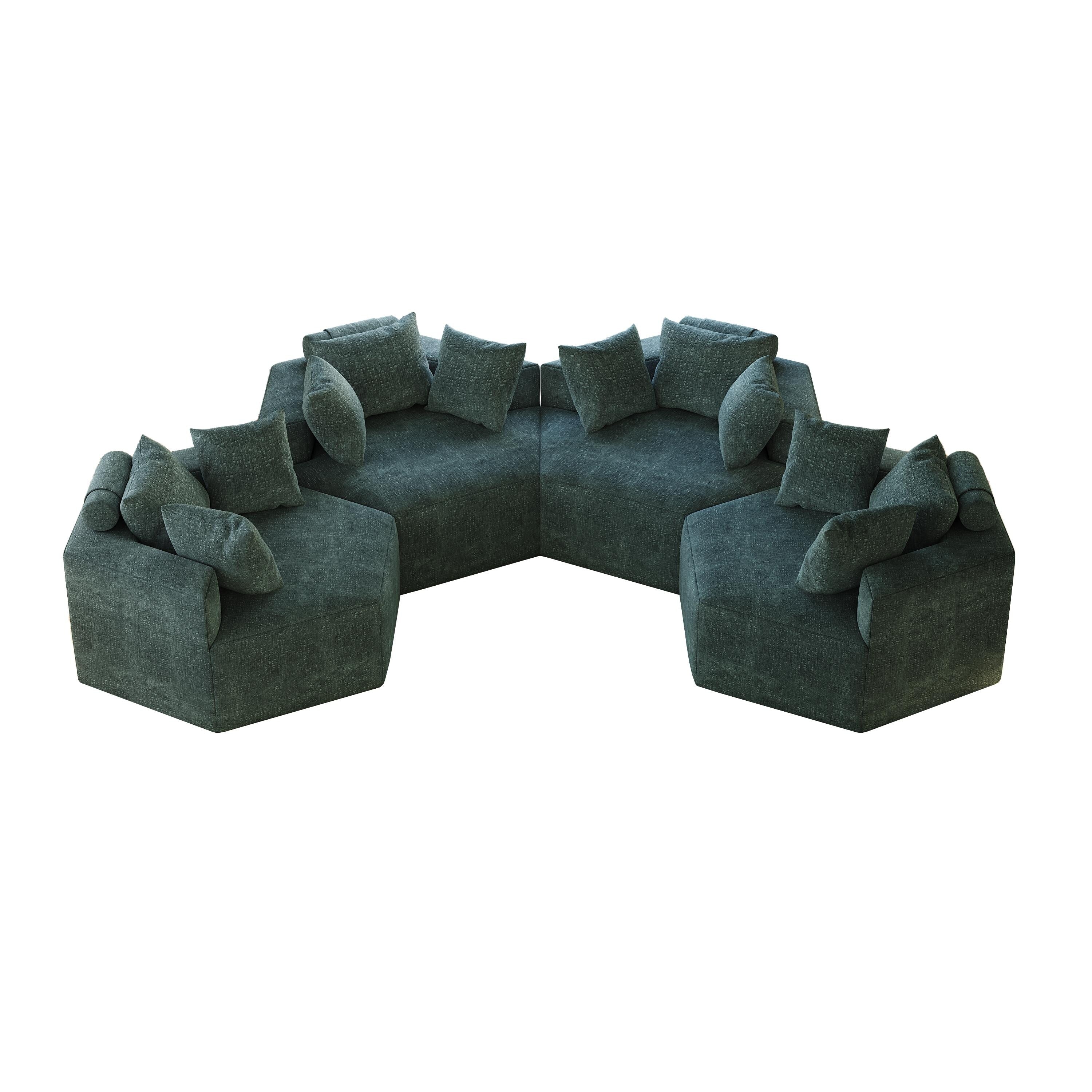 Canapé-lit simple en chenille avec coussin de dossier