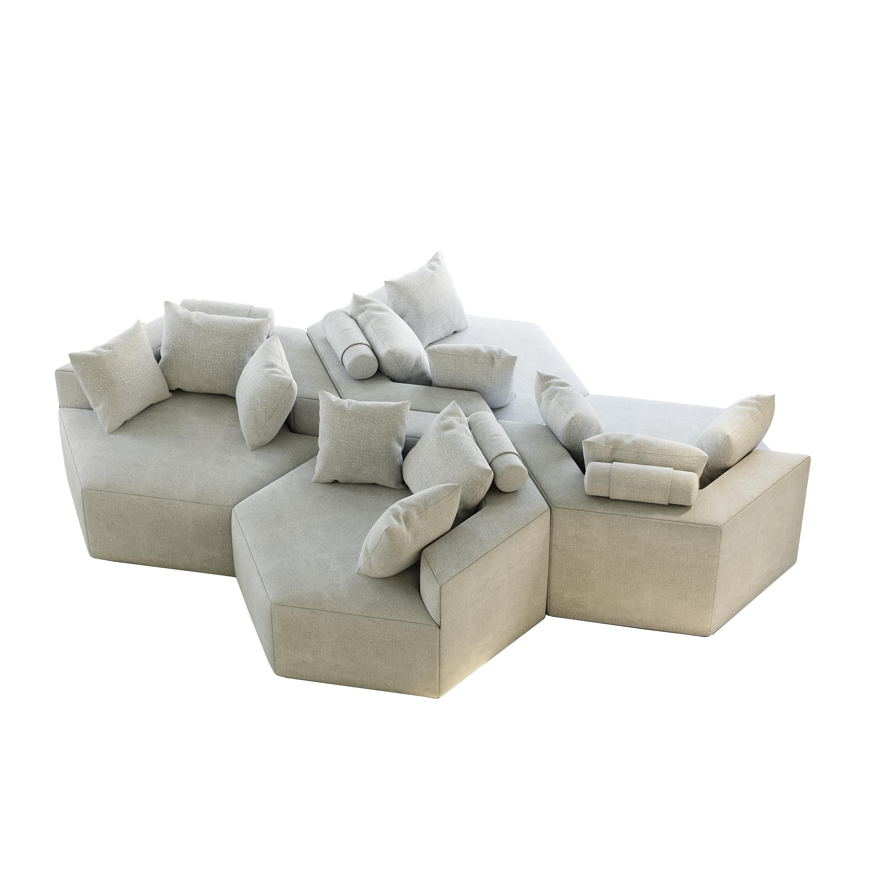 Canapé-lit simple en chenille avec coussin de dossier