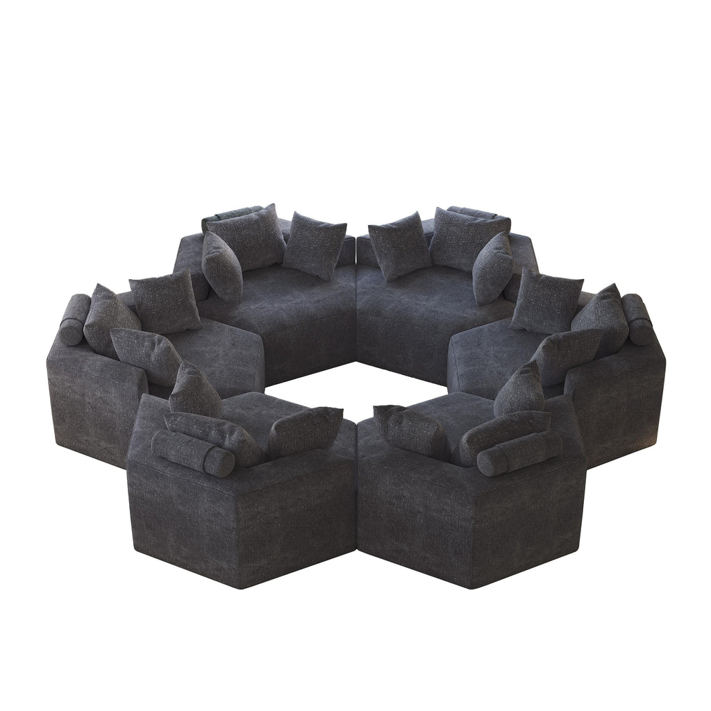 Canapé-lit simple en chenille avec coussin de dossier