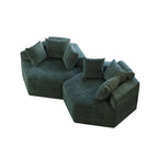 Canapé-lit simple en chenille avec coussin de dossier