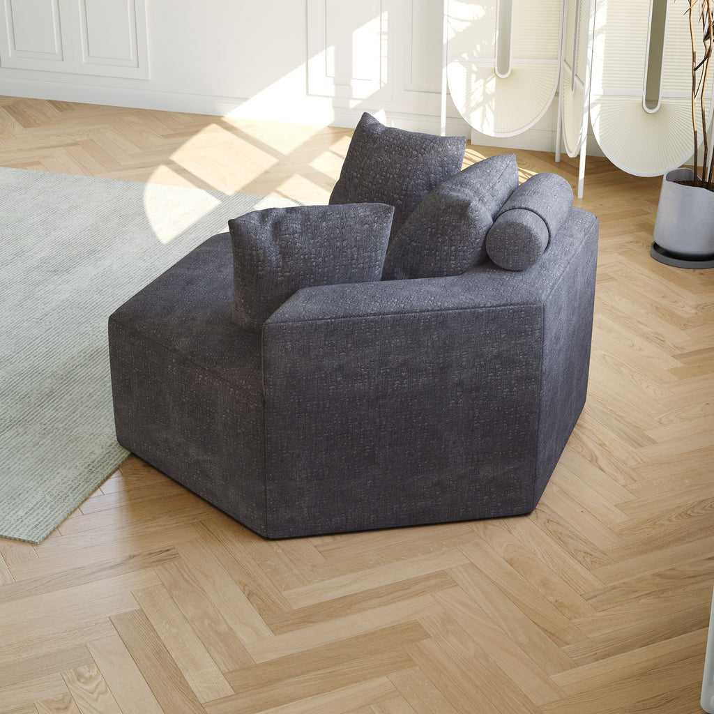 Canapé-lit simple en chenille avec coussin de dossier