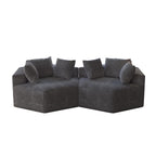 Canapé-lit simple en chenille avec coussin de dossier