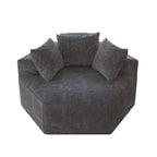 Canapé-lit simple en chenille avec coussin de dossier