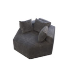 Canapé-lit simple en chenille avec coussin de dossier