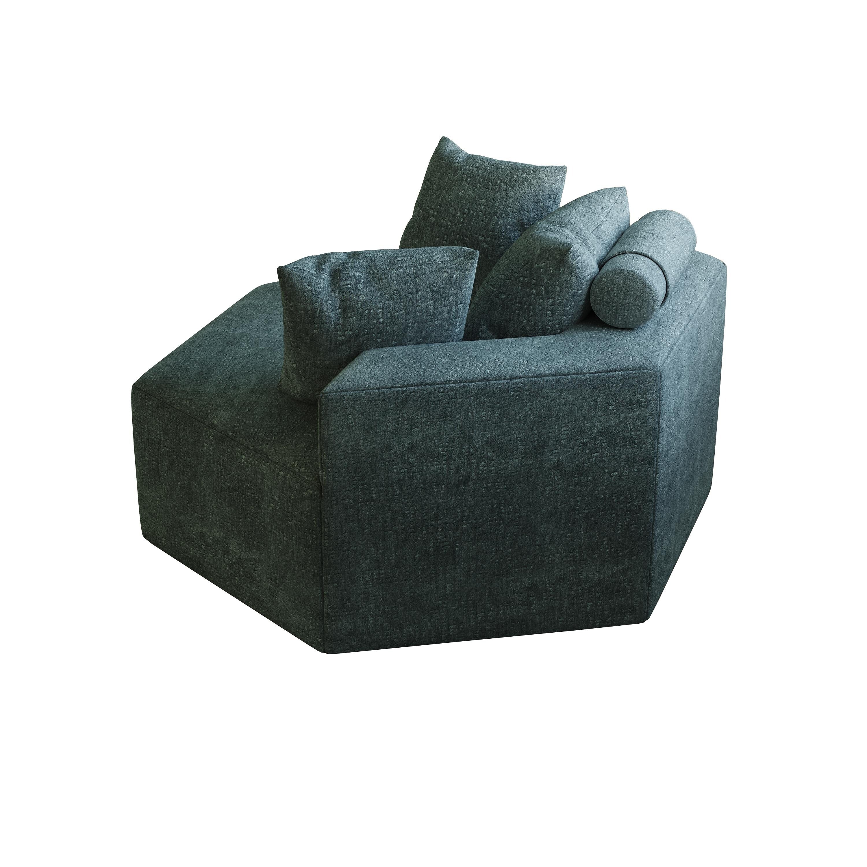 Canapé-lit simple en chenille avec coussin de dossier