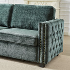 Canapé-lit en chenille avec matelas en mousse à mémoire de forme