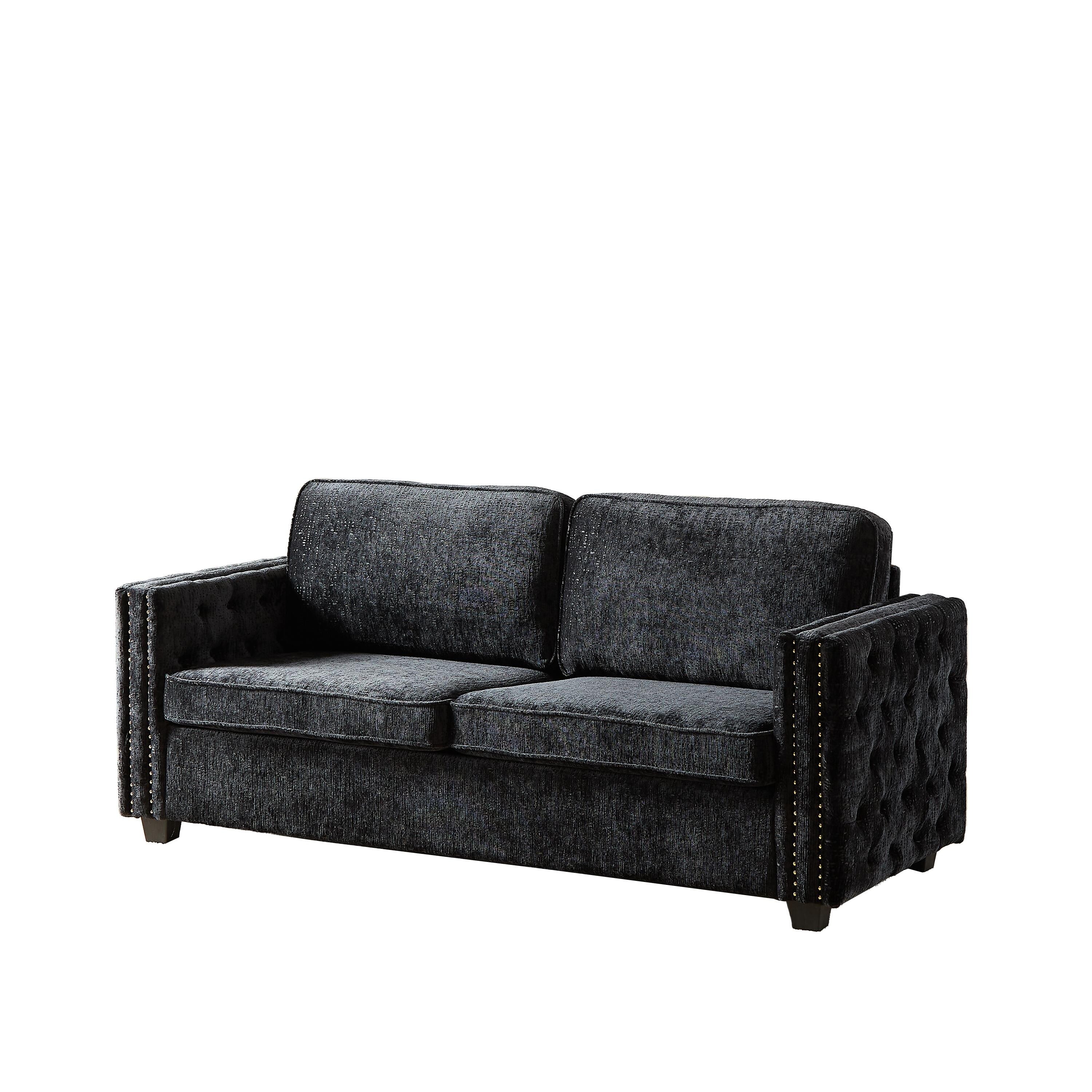 Canapé-lit en chenille avec matelas en mousse à mémoire de forme