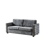 Canapé-lit en chenille avec matelas en mousse à mémoire de forme