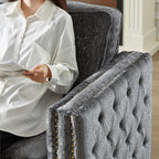 Canapé-lit en chenille avec matelas en mousse à mémoire de forme