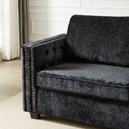 Canapé-lit en chenille avec matelas en mousse à mémoire de forme