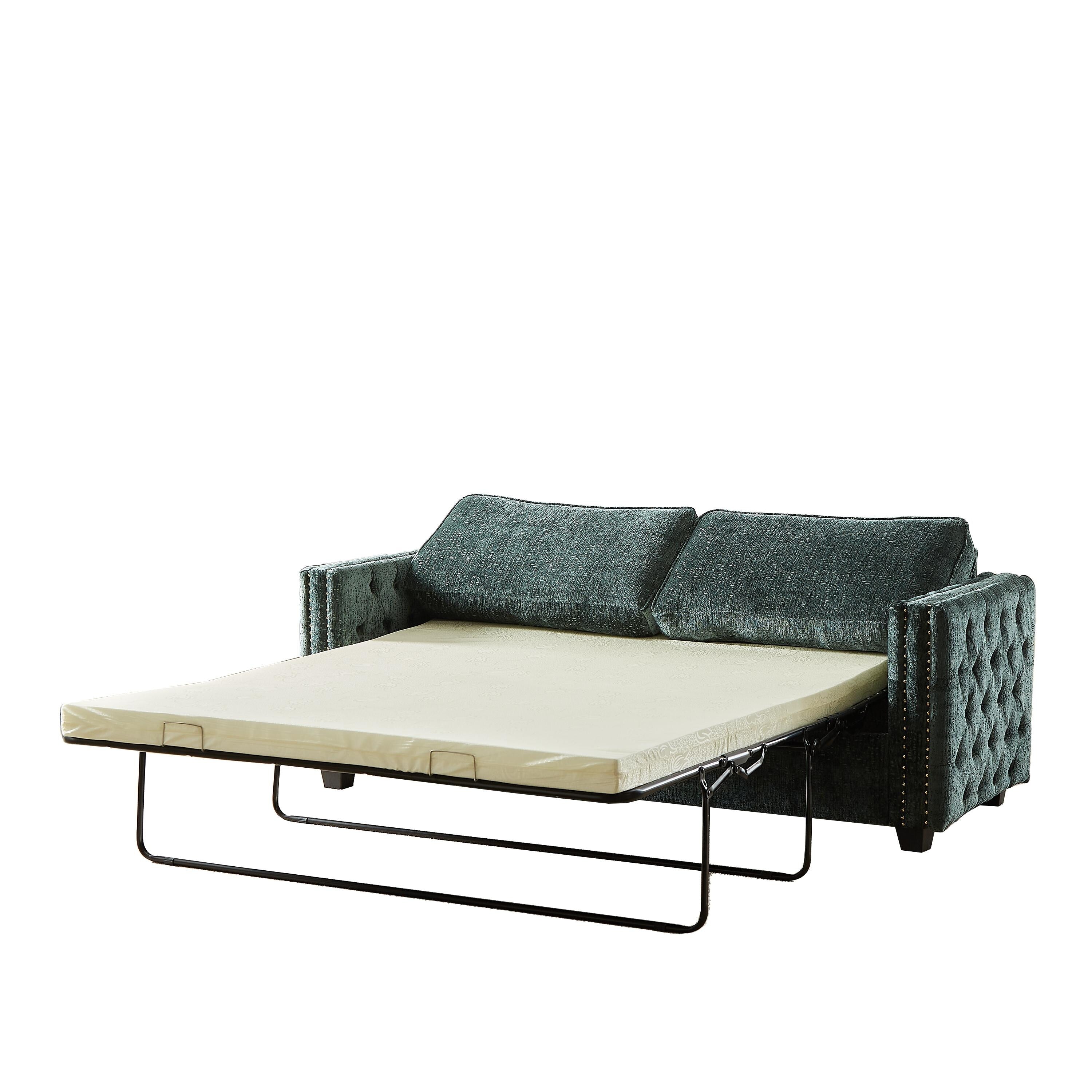 Canapé-lit en chenille avec matelas en mousse à mémoire de forme