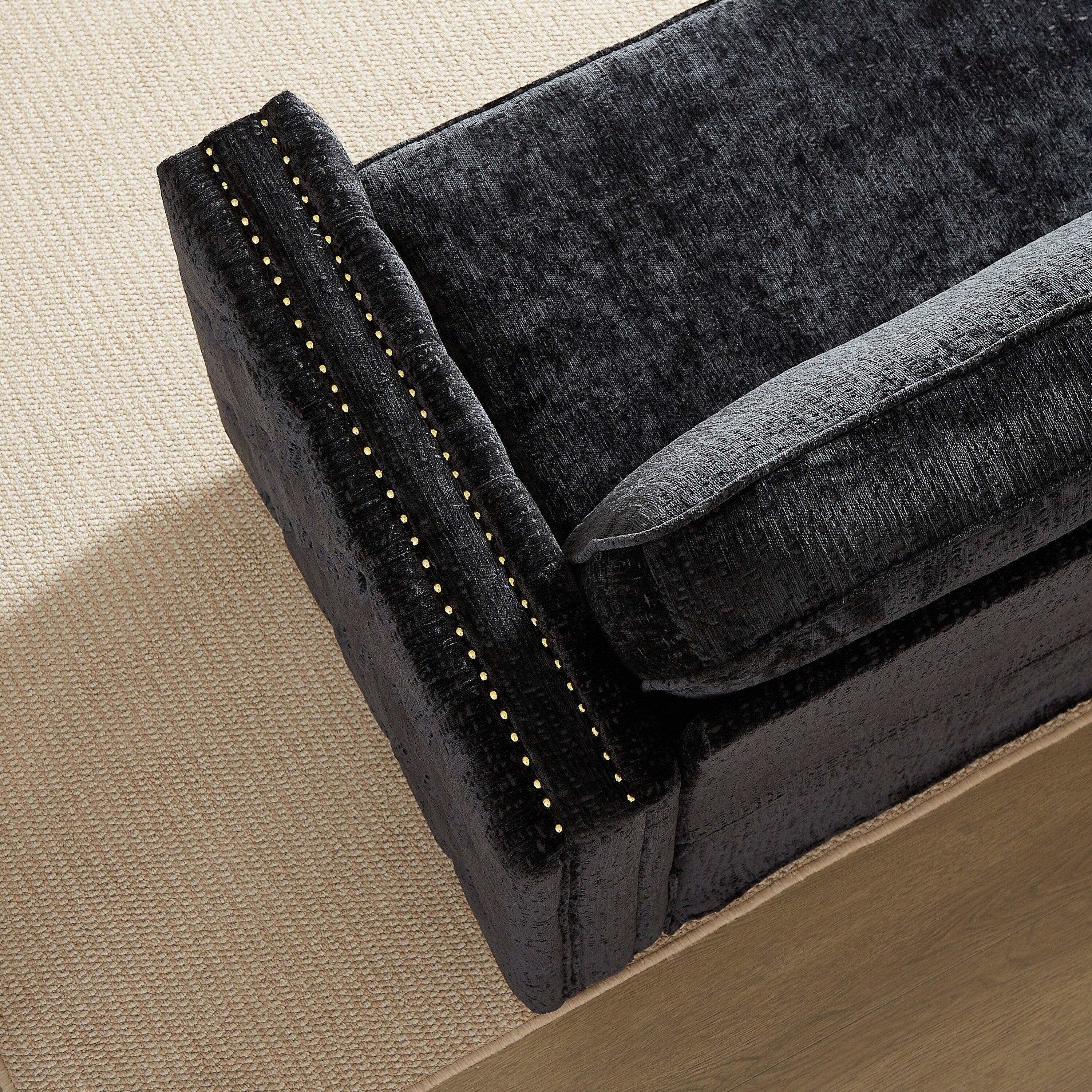 Canapé-lit en chenille avec matelas en mousse à mémoire de forme