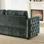 Canapé-lit en chenille avec matelas en mousse à mémoire de forme