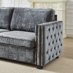 Canapé-lit en chenille avec matelas en mousse à mémoire de forme