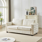 Canapé-lit en chenille avec matelas en mousse à mémoire de forme