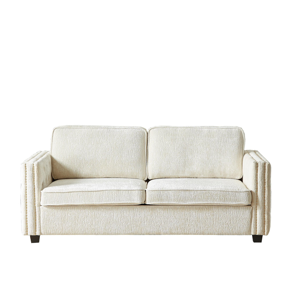 Canapé-lit en chenille avec matelas en mousse à mémoire de forme