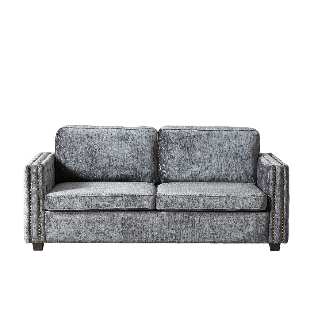 Canapé-lit en chenille avec matelas en mousse à mémoire de forme