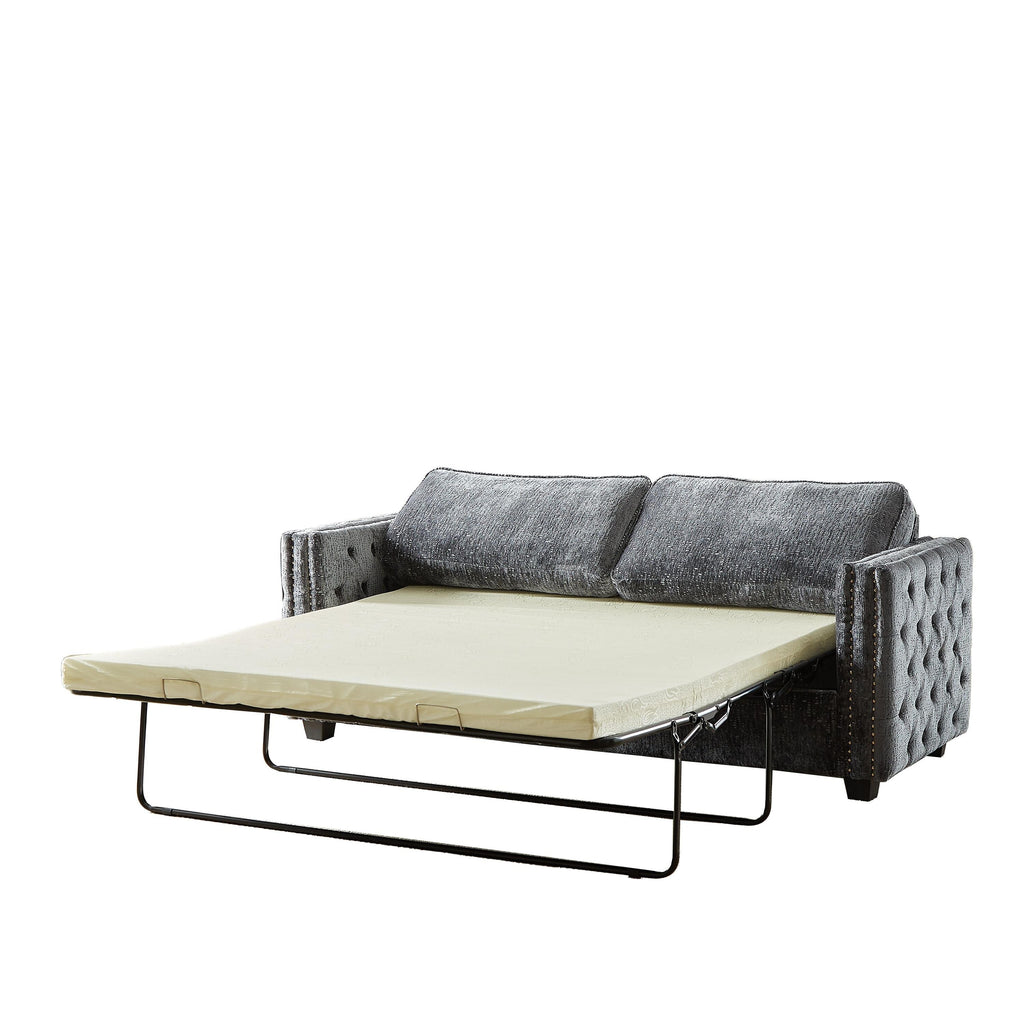 Canapé-lit en chenille avec matelas en mousse à mémoire de forme