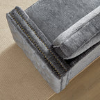 Canapé-lit en chenille avec matelas en mousse à mémoire de forme