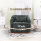 Fauteuil pivotant en chenille avec rotation à 360°, fauteuil d'appoint confortable pour salon, bureau ou salon