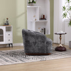 Fauteuil pivotant en chenille avec rotation à 360°, fauteuil d'appoint confortable pour salon, bureau ou salon