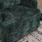 Fauteuil pivotant en chenille avec rotation à 360°, fauteuil d'appoint confortable pour salon, bureau ou salon