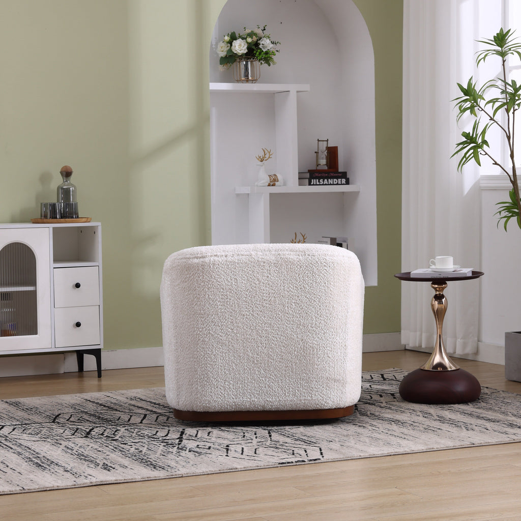 Fauteuil pivotant en chenille avec rotation à 360°, fauteuil d'appoint confortable pour salon, bureau ou salon