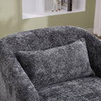 Fauteuil pivotant en chenille, canapé d'appoint confortable à 360 degrés pour salon, chambre et bureau avec coussin amovible