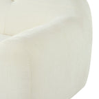 Canapé 3 places rembourré en chenille avec accoudoirs ronds, canapé de salon avec coussin capitonné, canapé futon entièrement en éponge compressée