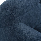 Canapé 3 places rembourré en chenille avec accoudoirs ronds, canapé de salon avec coussin capitonné, canapé futon entièrement en éponge compressée