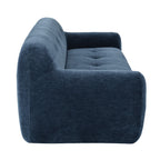 Canapé 3 places rembourré en chenille avec accoudoirs ronds, canapé de salon avec coussin capitonné, canapé futon entièrement en éponge compressée