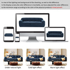 Canapé 3 places rembourré en chenille avec accoudoirs ronds, canapé de salon avec coussin capitonné, canapé futon entièrement en éponge compressée