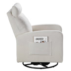 Fauteuil inclinable manuel pivotant à 360° avec coussin épais et poches latérales