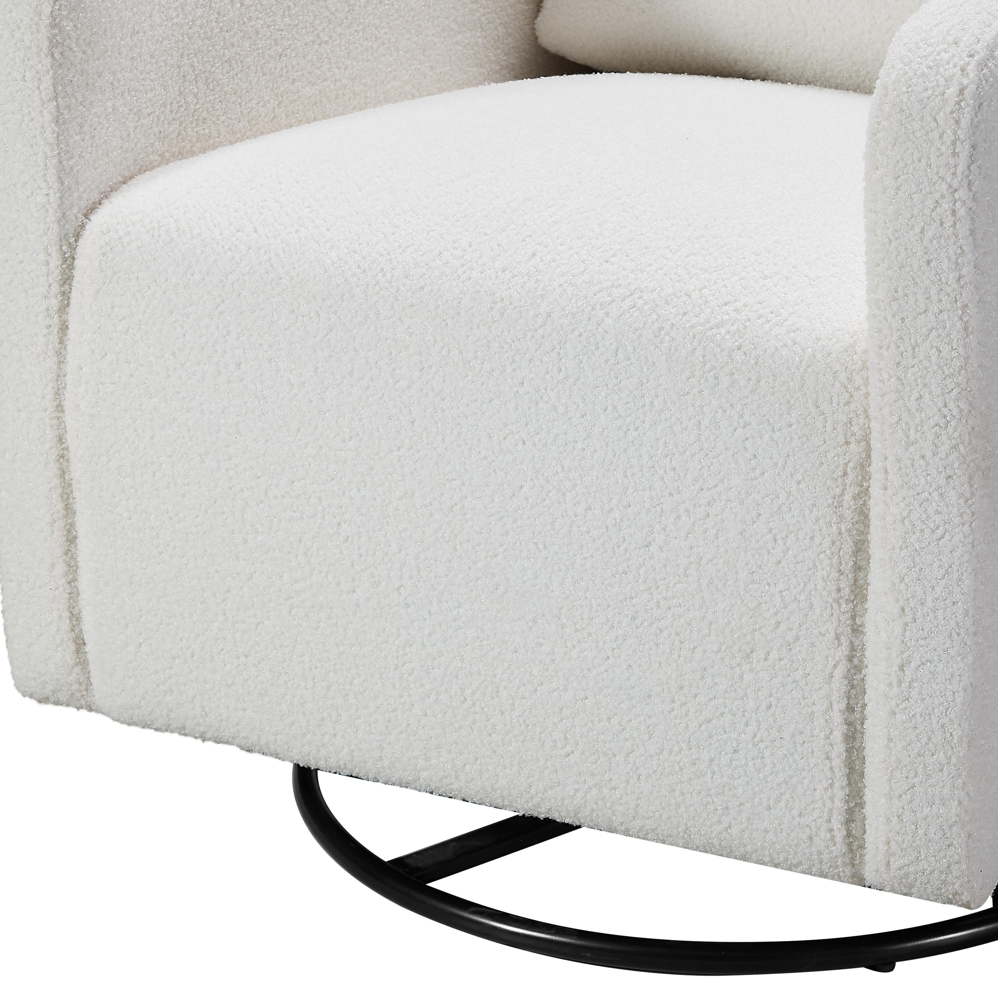 Fauteuil inclinable manuel pivotant à 360° avec coussin épais et poches latérales