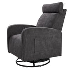 Fauteuil inclinable manuel pivotant à 360° avec coussin épais et poches latérales