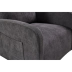 Fauteuil inclinable manuel pivotant à 360° avec coussin épais et poches latérales