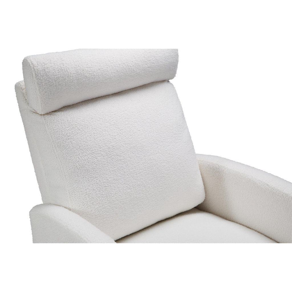 Fauteuil inclinable manuel pivotant à 360° avec coussin épais et poches latérales