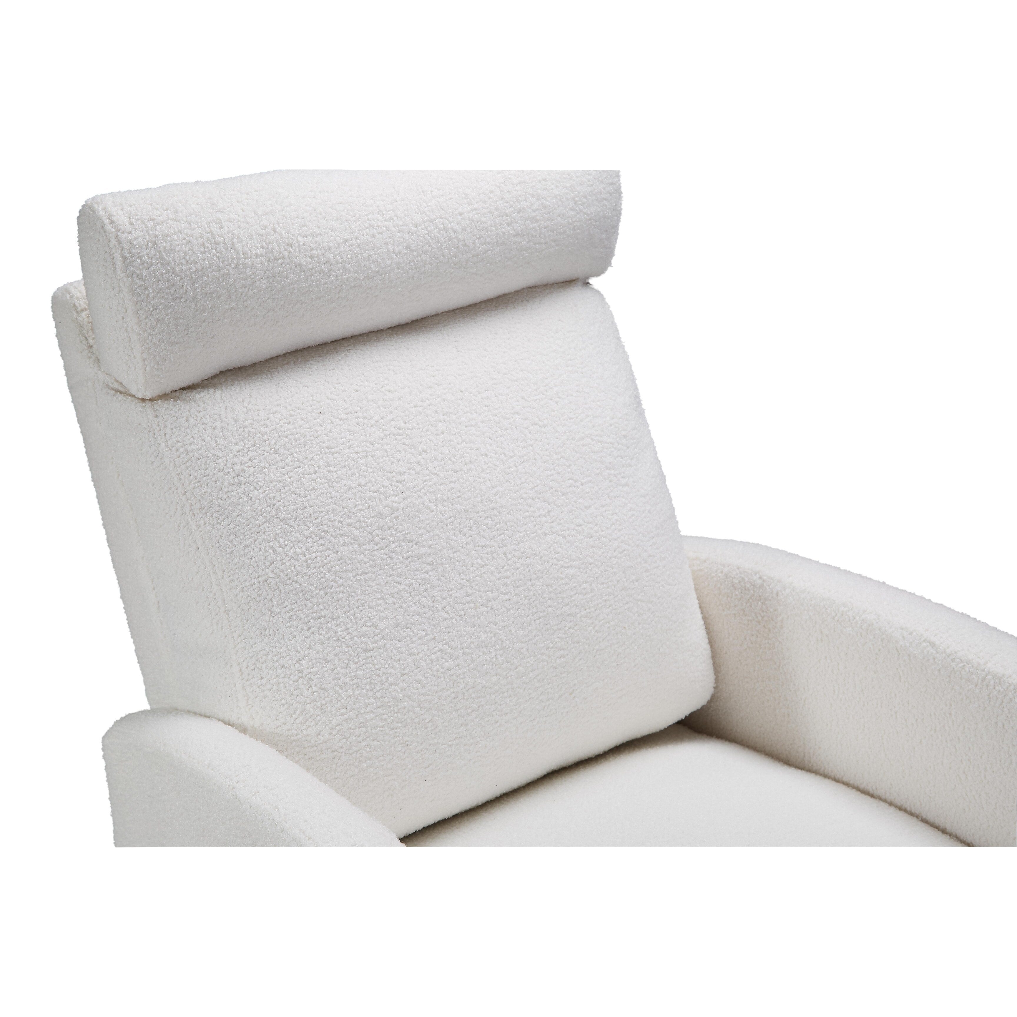 Fauteuil inclinable manuel pivotant à 360° avec coussin épais et poches latérales