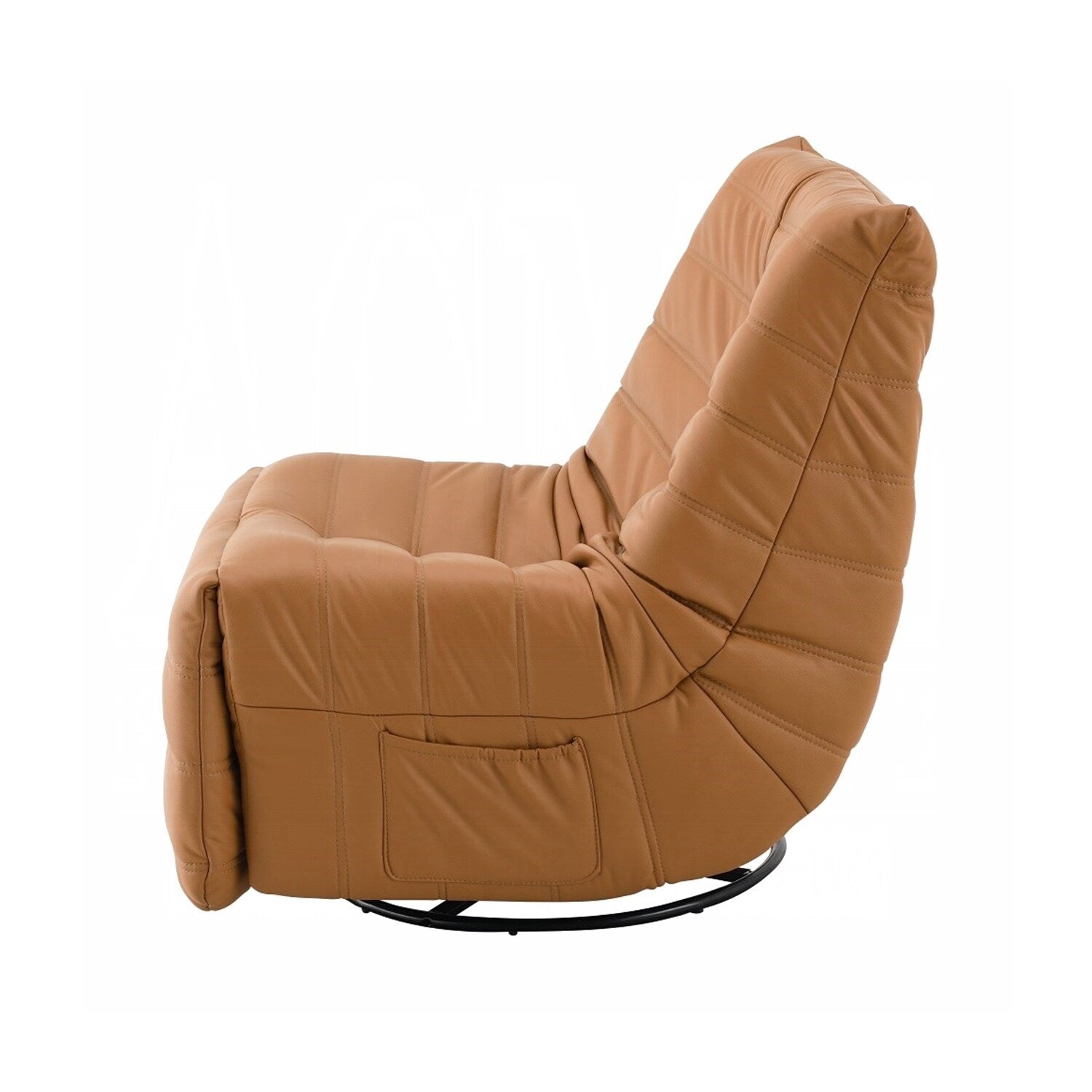 Fauteuil inclinable manuel rembourré en chenille avec pivot